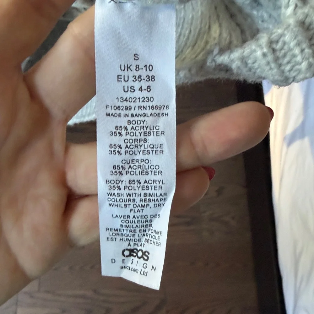 ASOS Cream Ribbed Sweater - Picture 6 of 7